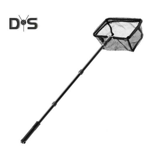 Подсачек рыболовный с телескопической рукояткой, длинной ручкой, многоцелевой, сетка для сбора листьев в бассейне, сетчатый мешок с ультрамелкой ячейкой