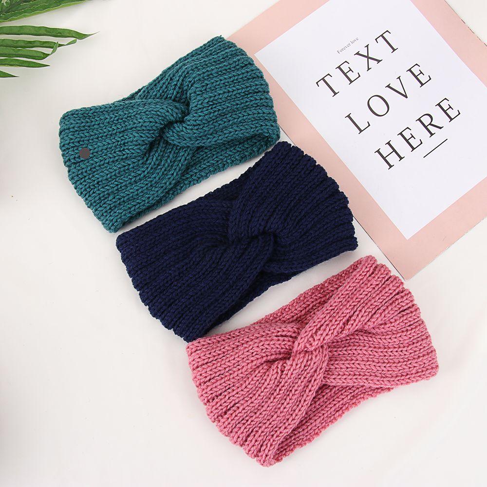 Women Hairband Head Wrap Cross Knot Hairband Hair Accessories Knitted Headband Ear Warmer Headband