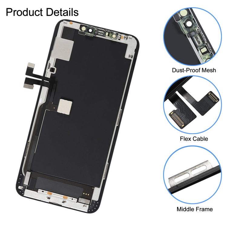 OLED-экран GX с рамкой для iPhone 11 Pro Max(черный)