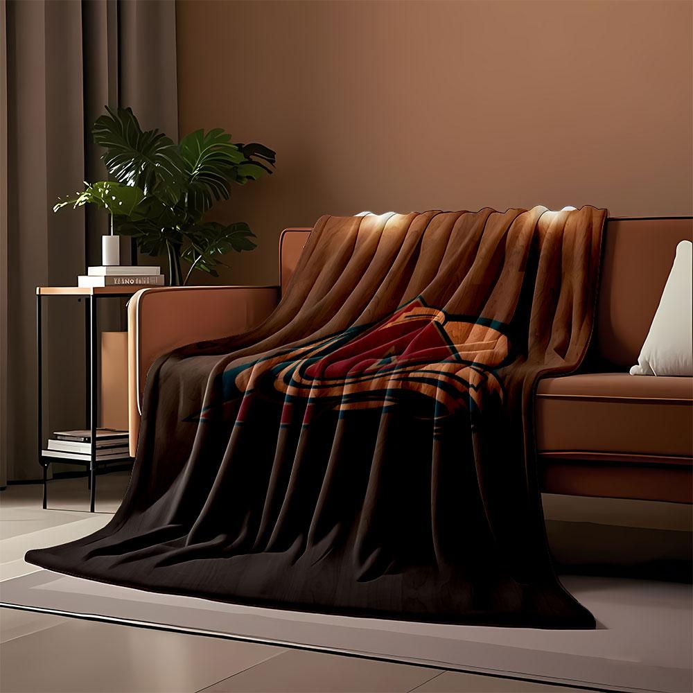 Avalanche Logo on Wooden Background print blanket soft and cozy perfect for the living room bed sofa or a nap,gift