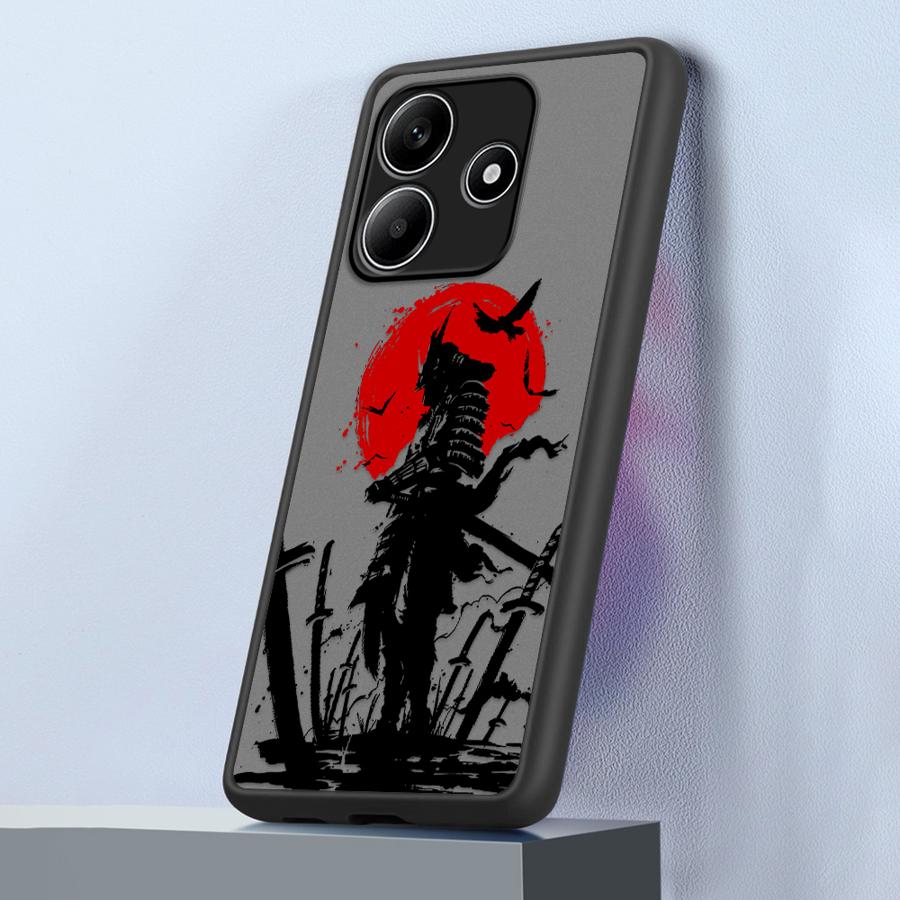 Чехол для Xiaomi Redmi Note 14 13C 9S 13 Pro Plus 10 14C 12 A4 11 Funda Задняя крышка телефона Японский самурай
