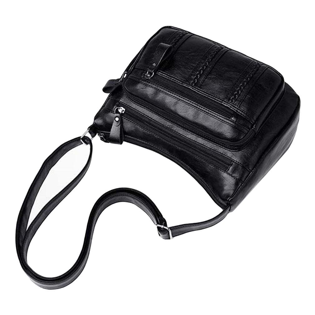 Cute Beautiful PU Multilayer Soft Leather Shoulder Crossbody Bag