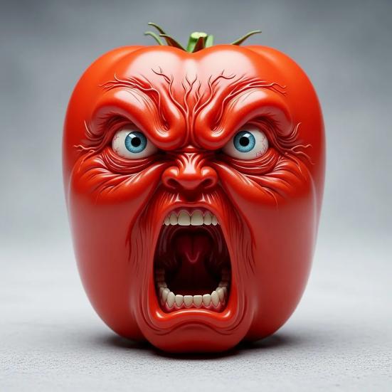 Screaming Vegetables Figurine Resin Emotional Veggies Ornament Evil Screaming Carrot