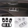 4Pcs/Set ABS Car Door Window Lift Switch Button Panel Cover Trim Stickers Fit For Jaguar XE Auto Interior