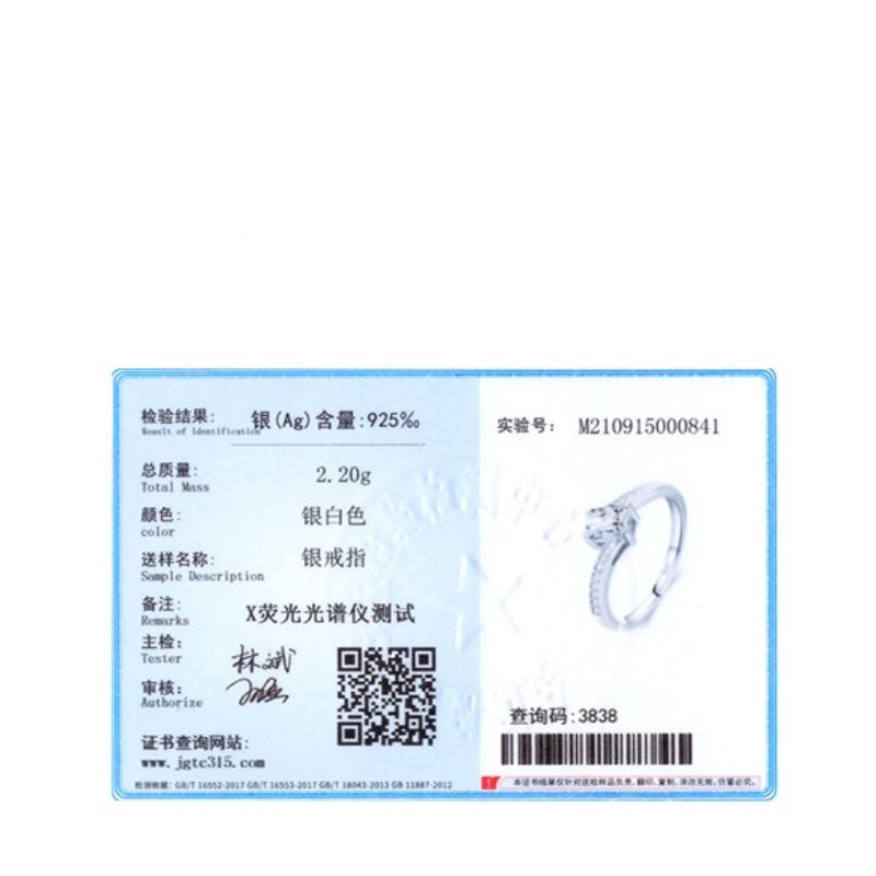 Tancise Classic 925 Sterling Silver  Zircon Ring Ladies Jewelry Wedding Promise Party Gift