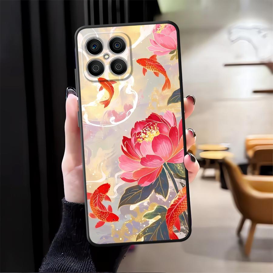 Чехол для телефона Funda для Honor 200 400 Lite X7 X6 8X X8 Magic5Lite X5b 70 90 X9a Масляная живопись Цветок
