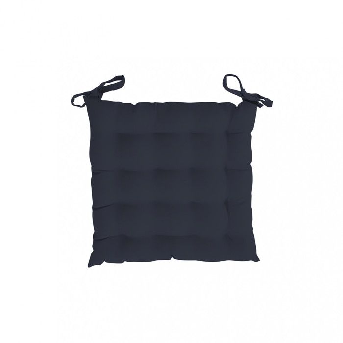 Upholstered Chair Cover 40x40x5 Cm ALIX Denim Blue, by Soleil D'ocre