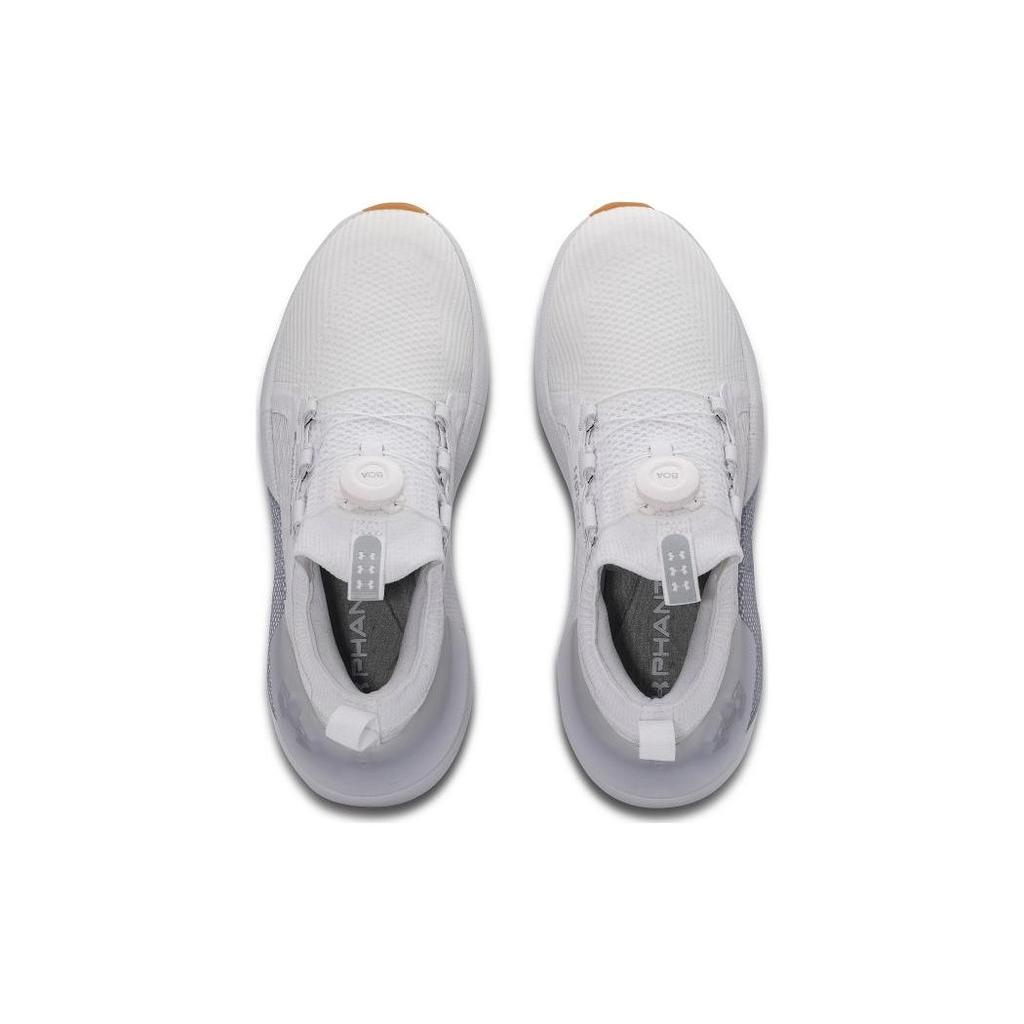 Under Armour HOVR Phantom Boa Минималистичные Удобные Амортизирующие Прочные Низкие Кроссовки для Гольфа Мужские кроссовки Белые 3027380-100