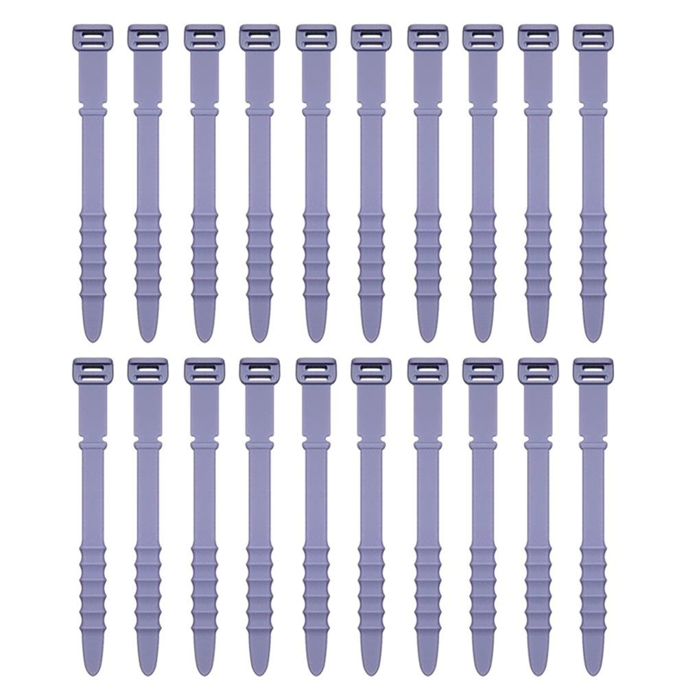 20pcs Cable Management Silicone Cable Ties Multipurpose Cord Organizer Straps  Cable