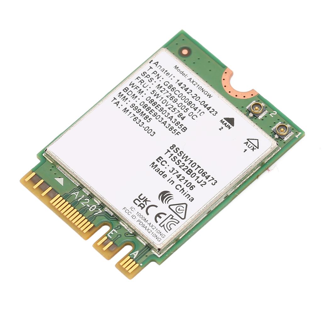 NGFF Network Card AX210 Standard NGFF M2 Triple Band 2.4G 5G 6G BT 5.2 MU MIMO WIFI6E Network Card