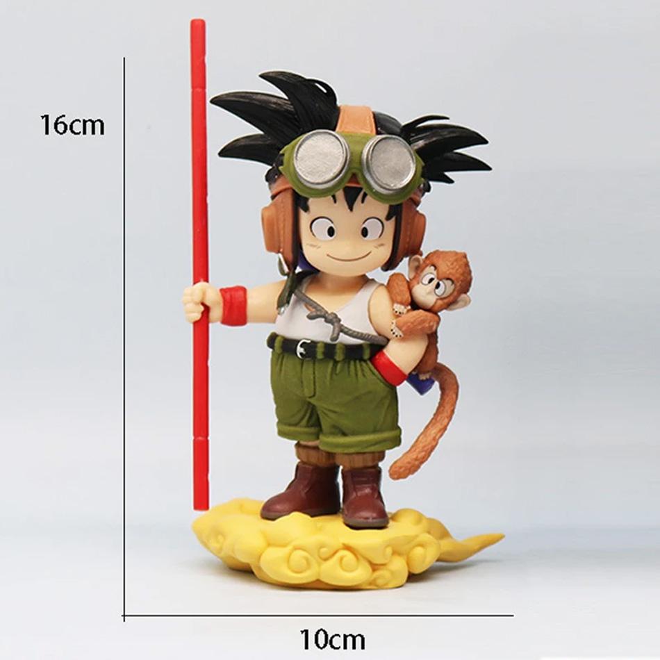 New 16cm Anime Dragon Ball Son Goku Model With Monkey Kid Goku Action Figure Pvc Statue Collection Model Toys Presents