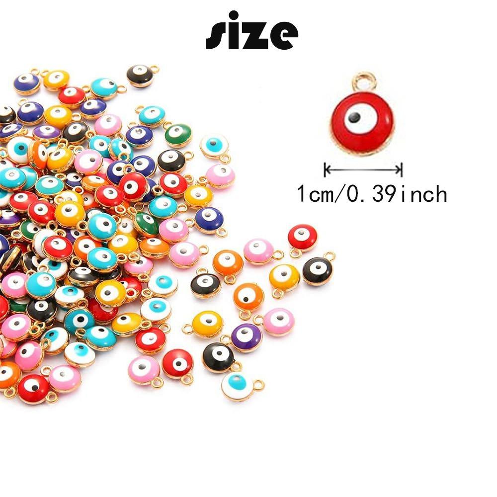 10/20/30 шт. Бусины от сглаза, разноцветные плоские круглые бусины от сглаза, турецкие бусины, разделительные бусины, сделай сам, браслет, серьги, ожерелье, поделки