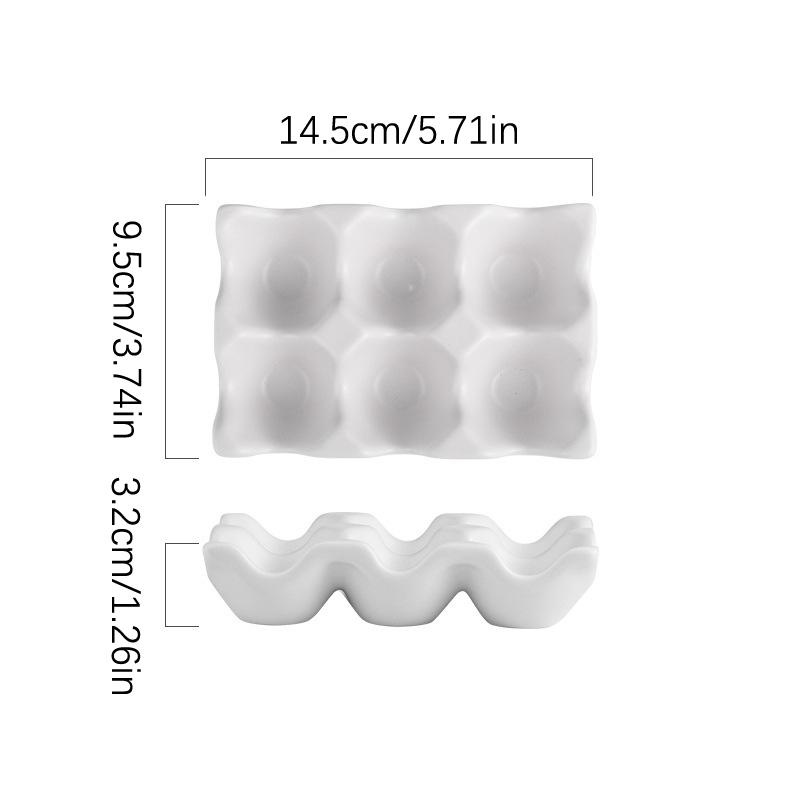 6 сеток, держатель для яиц, керамический противоскользящий ящик для яиц, холодильник, противоударный держатель для яиц, ящик для хранения, организация домашнего хранения