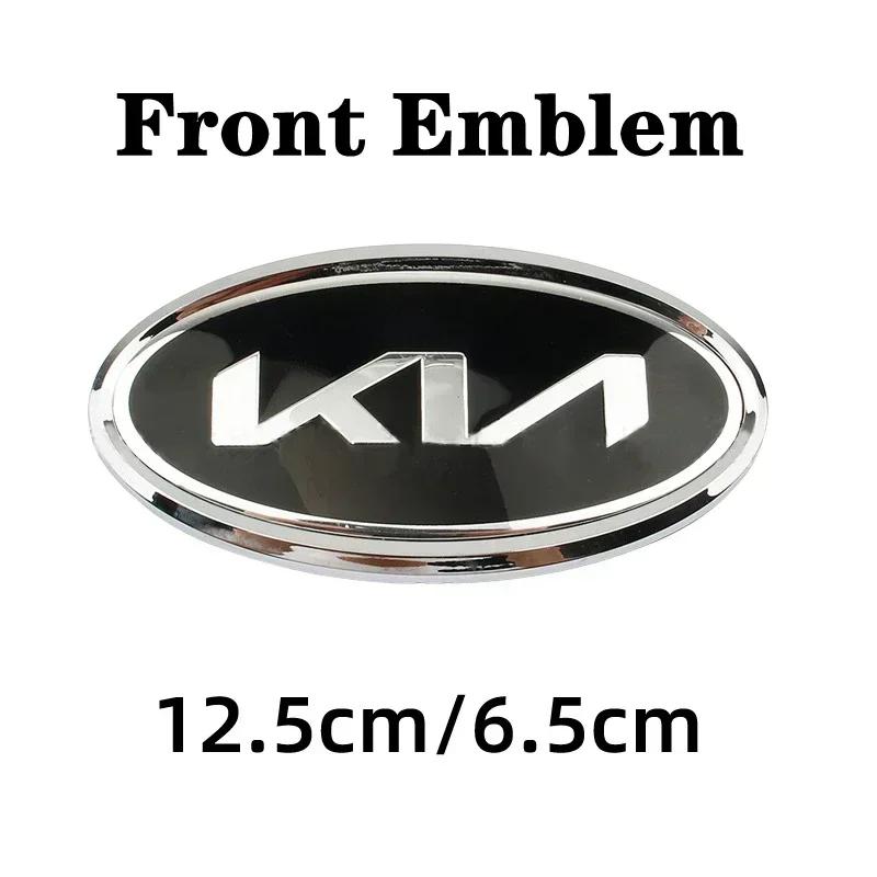 AANO1 Car Front Hood Emblem Rear Trunk Badge Steering Wheel Center Sticker Hub Center Sticker for KIA K3 K5 Sportage R Sorento Carens