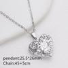 Stainless Steel Silver & Gold Women's Heart Photo Frame Locket Necklace