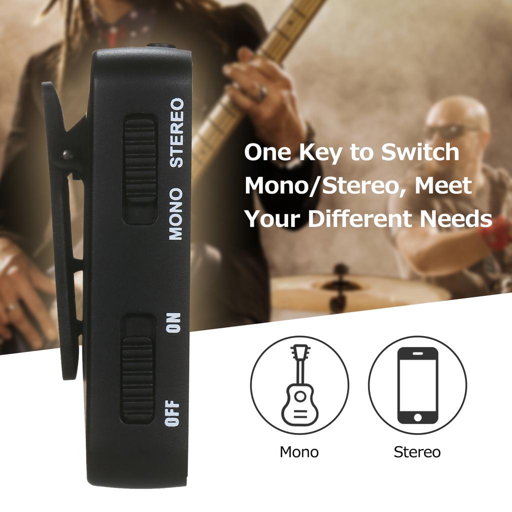 M-VAVE SWS10 2.4GHz Wireless Earphone Monitor Transmission System Rechargeable Transmitter &