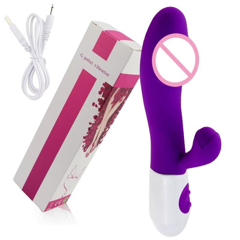Multifunctional G-Spot and Clitoral Dildo Vibrator with 20 Vibrations Rechargeable and Very Quiet Female Sex Toy Adult Product