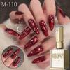 2025 Angkor Red Glitter Gel Nail Polish - Celebrity-Endorsed New Year Favorite