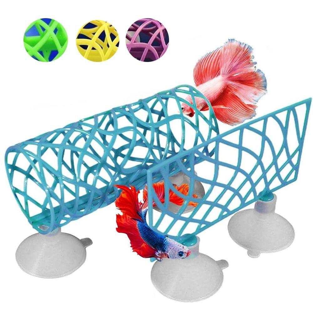 Plastic Betta Fish Hideout Cave Hide Decoration Fighting Fish Resting Tunnel Fish Tank Decoration