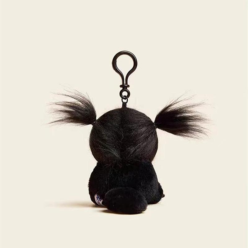 Милая плюшевая белая обезьянка с жареными волосами, декоративный брелок с заколками, расческой, забавная уродливая сумка, декоративная мягкая игрушка-кукла