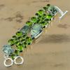 Natural Prehnite Gemstone 925 Silver Chain Adjustable Bracelet For Women