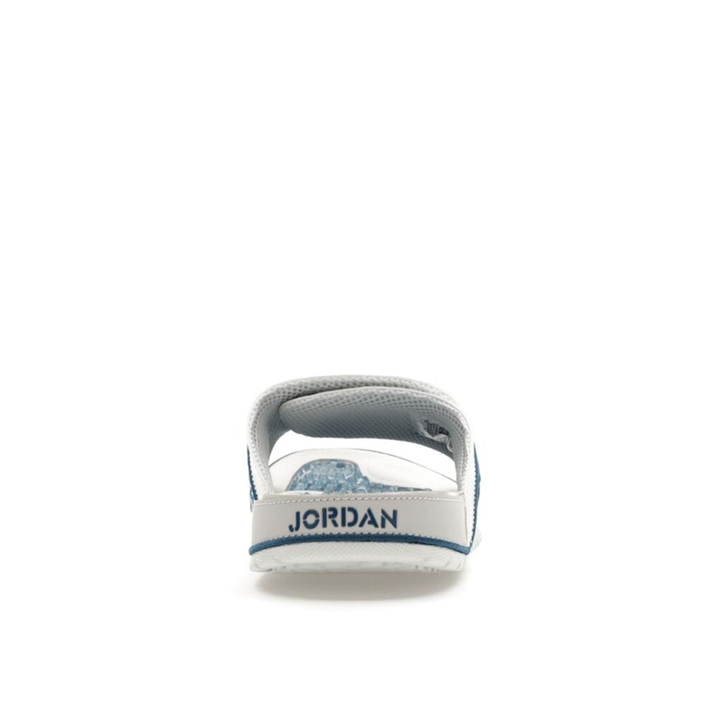 Air Jordan Hydro 4 Retro Slide Industrial Blue Мужские кроссовки Белый Молочный Нейтрально-серый 532225-141
