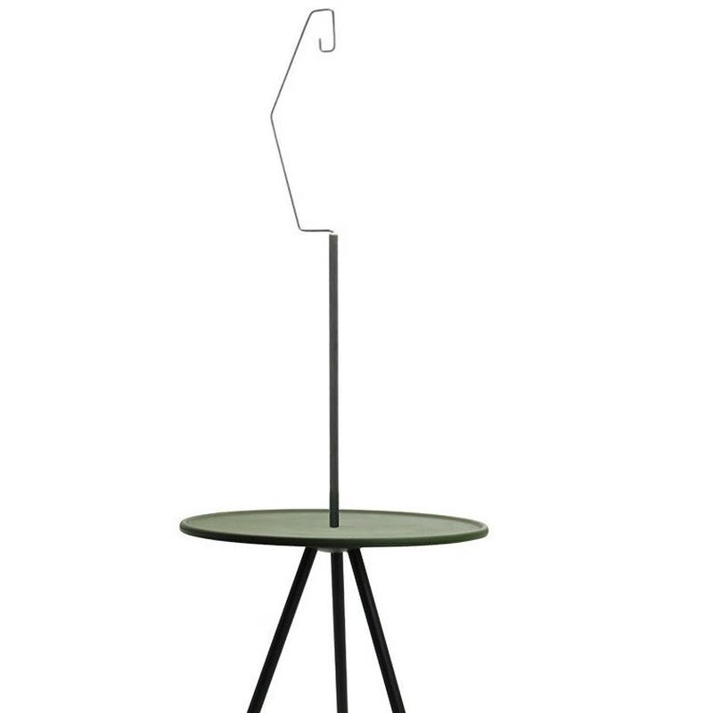 OEING Portable Foldable Camping Tripod Table with Lamp Holder
