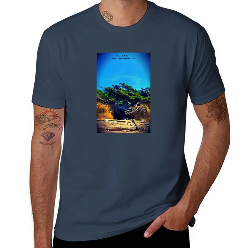 Tree of life design T-Shirt affliction shirts shirts graphic tees designer shirts cute tops T-shirts for men cotton