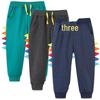 Новое поступление: Осенние спортивные брюки для мальчиков в европейском и американском стиле - модные детские брюки-свитера с имитацией шнурка