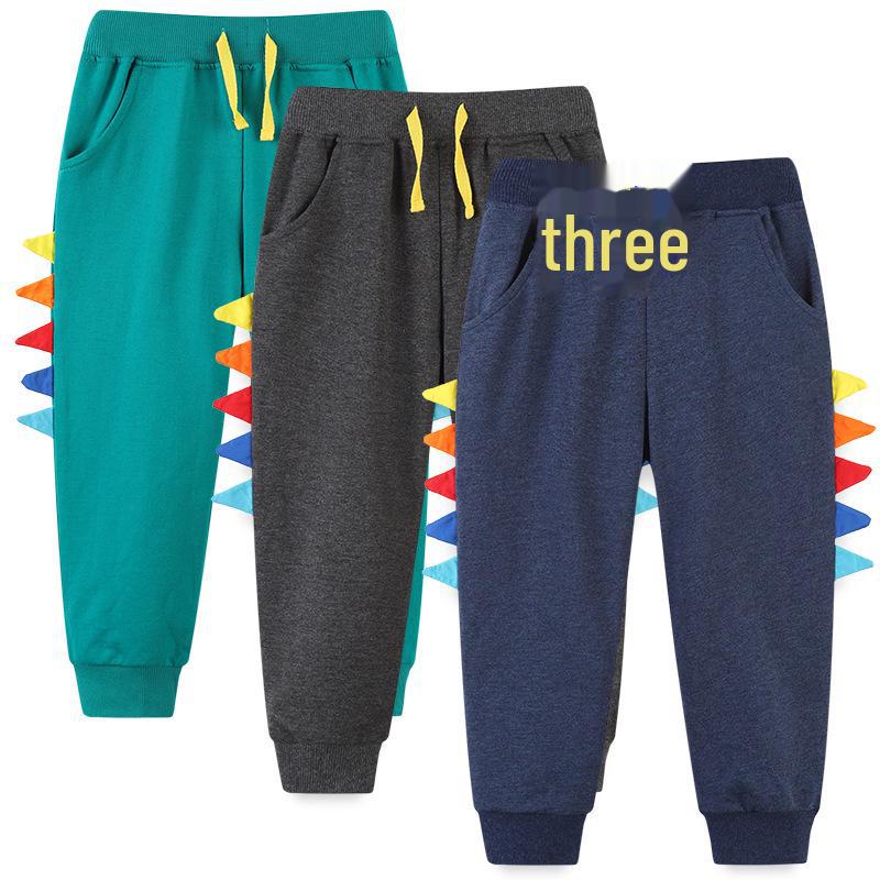 Новое поступление: Осенние спортивные брюки для мальчиков в европейском и американском стиле - модные детские брюки-свитера с имитацией шнурка