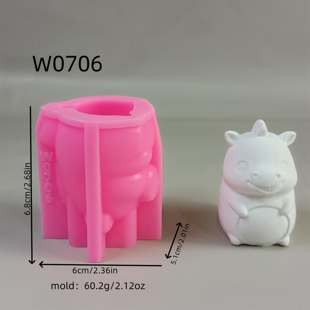 3D Donkey Candle Mould Handmade Silicone Molds Plasters Molds Ornament Molds Castings Molds Animal Molds Craft Supplies