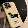 Cute Embroidered Dachshund Dog 17pro Max Apple 16 Mobile Phone Case Three Dimensional Silicone Iphone14 Suitable for 13