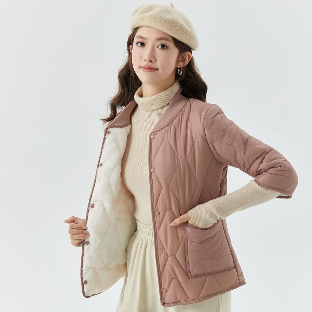 Зимняя домашняя хлопковая одежда Женская с коротким рукавом и рукавом семь восьмых Утепленная утолщенная хлопковая куртка большого размера Можно носить под низ Женская 2509