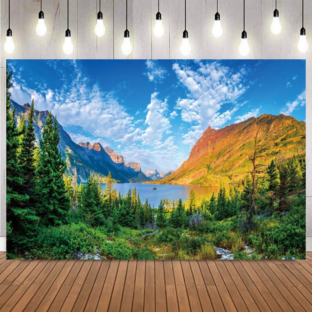 Spring Autumn Forest Waterfall Photo Backdrop Natural Landscape Summer Portrait Shooting Home Decoration Photography Background10