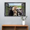 Горизонтальный постер с коровами у окна, винтажный фермерский дом, настенные художественные фотографии с изображением коровы для гостиной, детской спальни, домашнего декора, холст куадрос