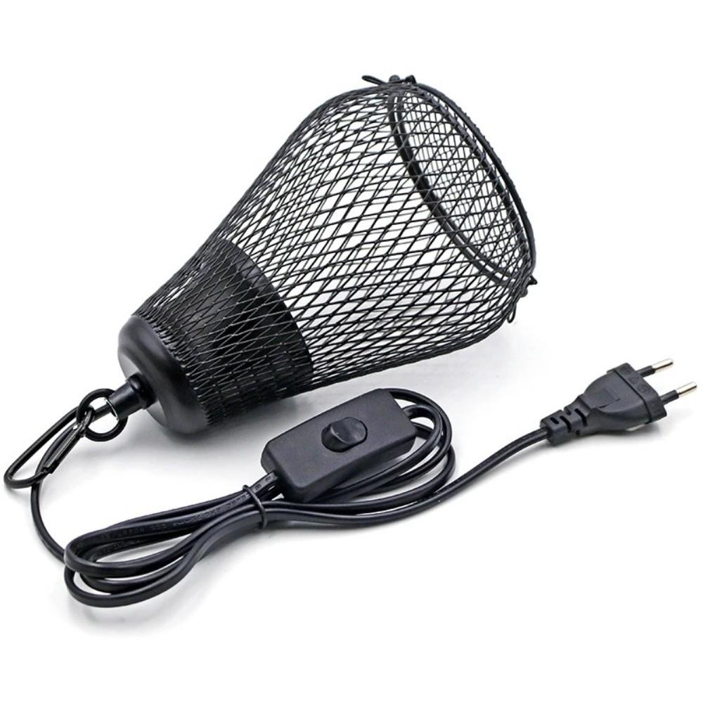 Ceramic Heat Emitter Pet Heating Lampshade Iron Mesh Dome Anti-scald Lampshade Pet Coop
