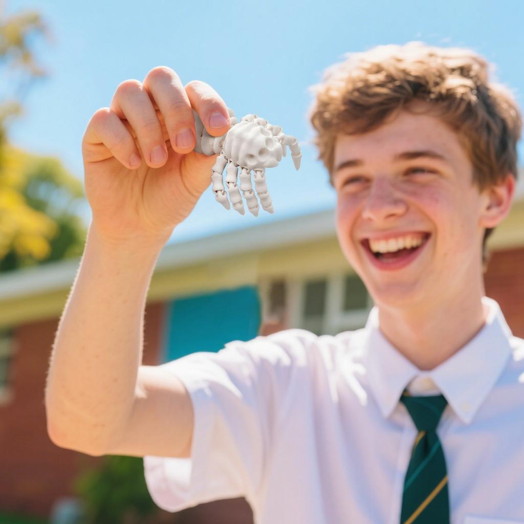 3D Printed Skeleton Model, Fully Articulated Movie Prop, Collectible Miniature Statue, Sci-fi Horror Decoration