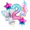 Ice Purple Butterfly Balloon Set Starry Sky Digital Side Flying Butterfly Baby Shower Birthday Party Arrangement