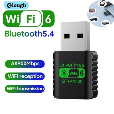 WiFi 6 AX900 Bluetooth 5.4 WiFi USB-адаптер Беспроводная сетевая карта 2.4G и 5 ГГц WiFi-антенна Для ПК USB WiFi-приемник без драйверов