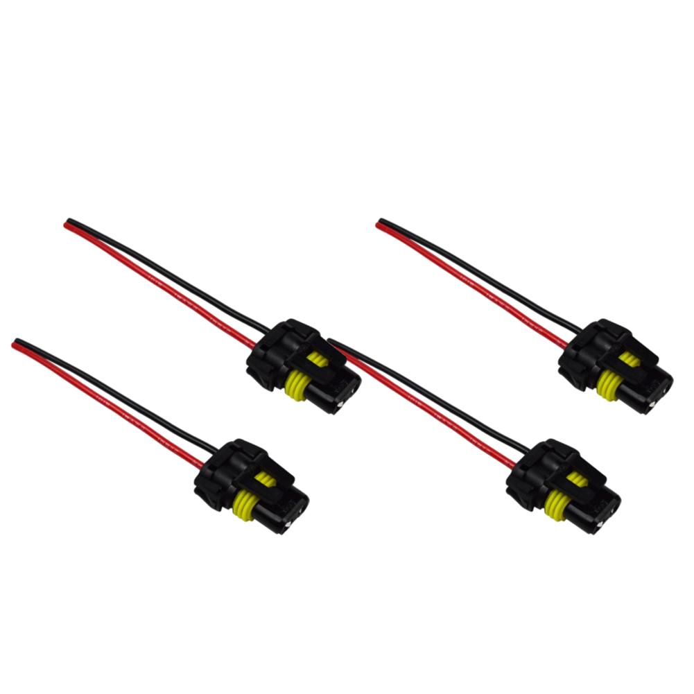 1 Pair 9003 H4 Bulb Socket Wiring Wire Harness Headlight Male Plug Adapter Connector Headlamp Connector Head/Mother Head