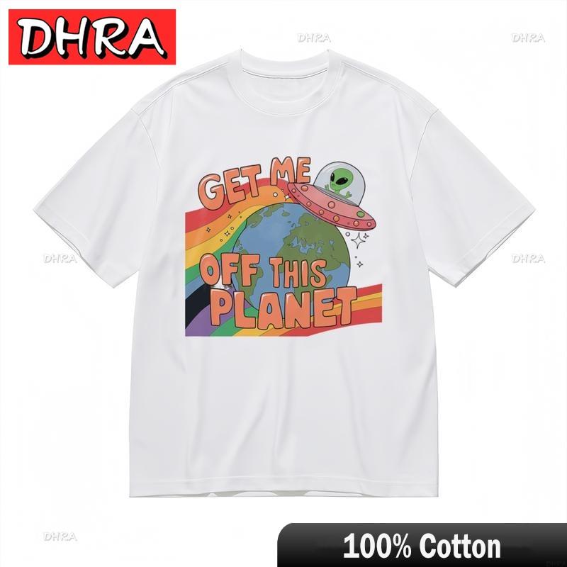Unisexs Fashion Trend Breathable Classic TShirt Alien UFO Colorful Graphic Tee Tees Nostalgic Funny Y2K Shirts Tshirts Australia