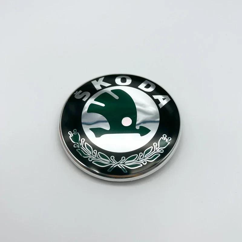 Skoda 2025 Hot 80mm 90mm 100mm Car Logo Badge Car Front Grille Rear Trunk Emblem for Skoda Octavia Rapid Fabia A7 Superb KAMIQ V