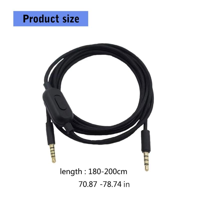 Запасной плетеный звуковой кабель для игровых гарнитур GProX G433 G233 с встроенным управлением