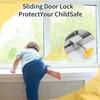Window Lock, Adjustable Sliding Door Lock with Key, Aluminum Window Security Safety Locks for Kids & Pets