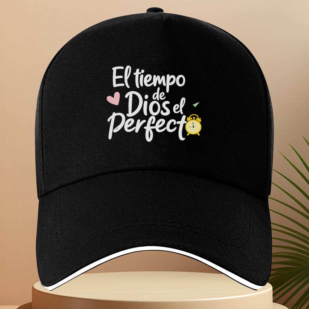 Dios Es El Tiempo Perfect Casual Baseball Cap Polyester Adjustable Unisex Travel Hat