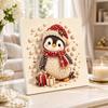 DIY Christmas pearl painting kit for penguin and gift crafts. home wall decoration