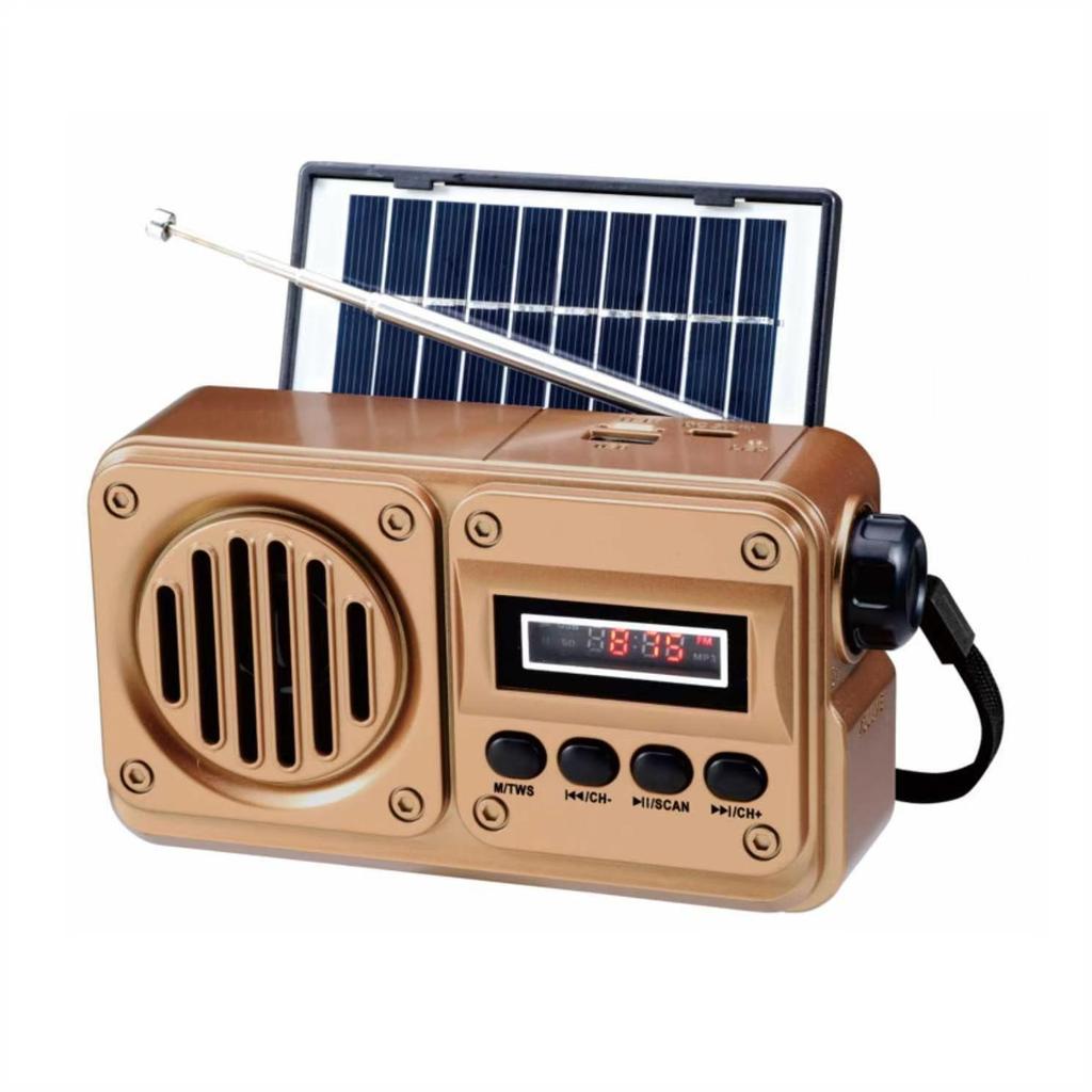Bluetooth-динамик на солнечных батареях с FM-радио, слотом для карт, USB и многодиапазонной антенной