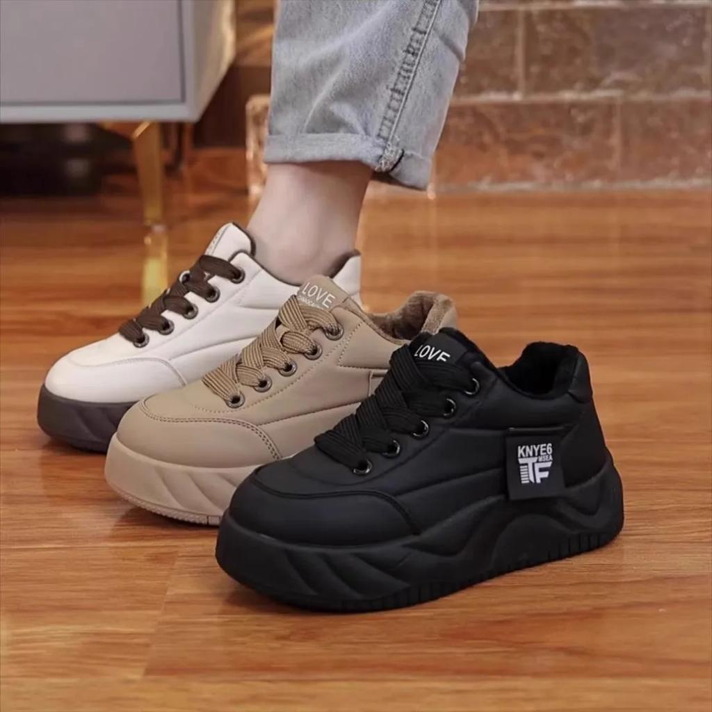 Shoes Woman 2024 Round Toe Platform Autumn Casual Female Sneakers Shallow Mouth New Creepers Small Fall Sports Winter