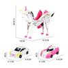 Winged Pegasus Car Model Inertial Sliding Racing Car Creative Car Transforms Into Unicorn Toy