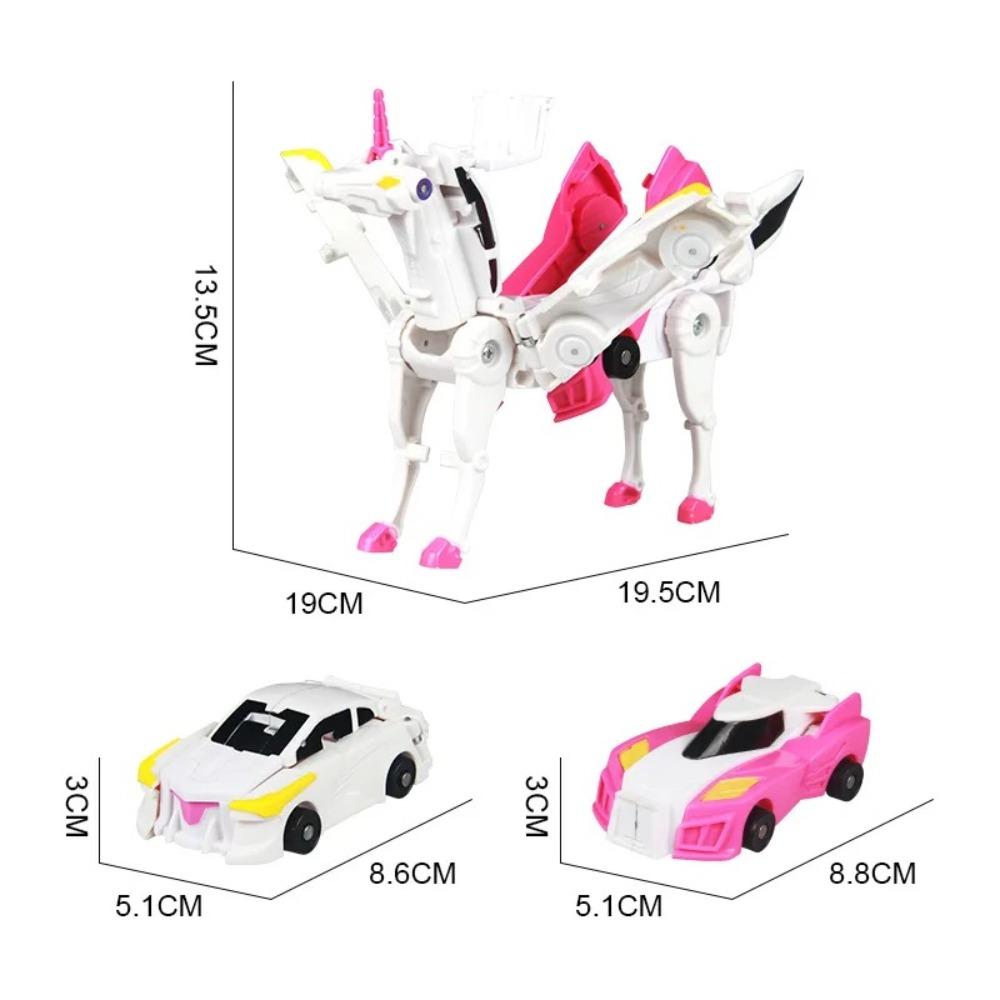 Winged Pegasus Car Model Inertial Sliding Racing Car Creative Car Transforms Into Unicorn Toy